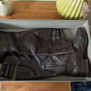 BCBGMaxAzria tall brown leather boot